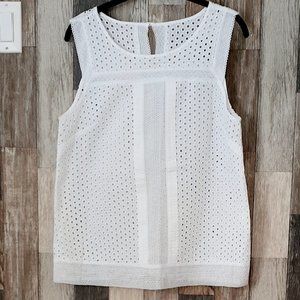 White eyelet blouse